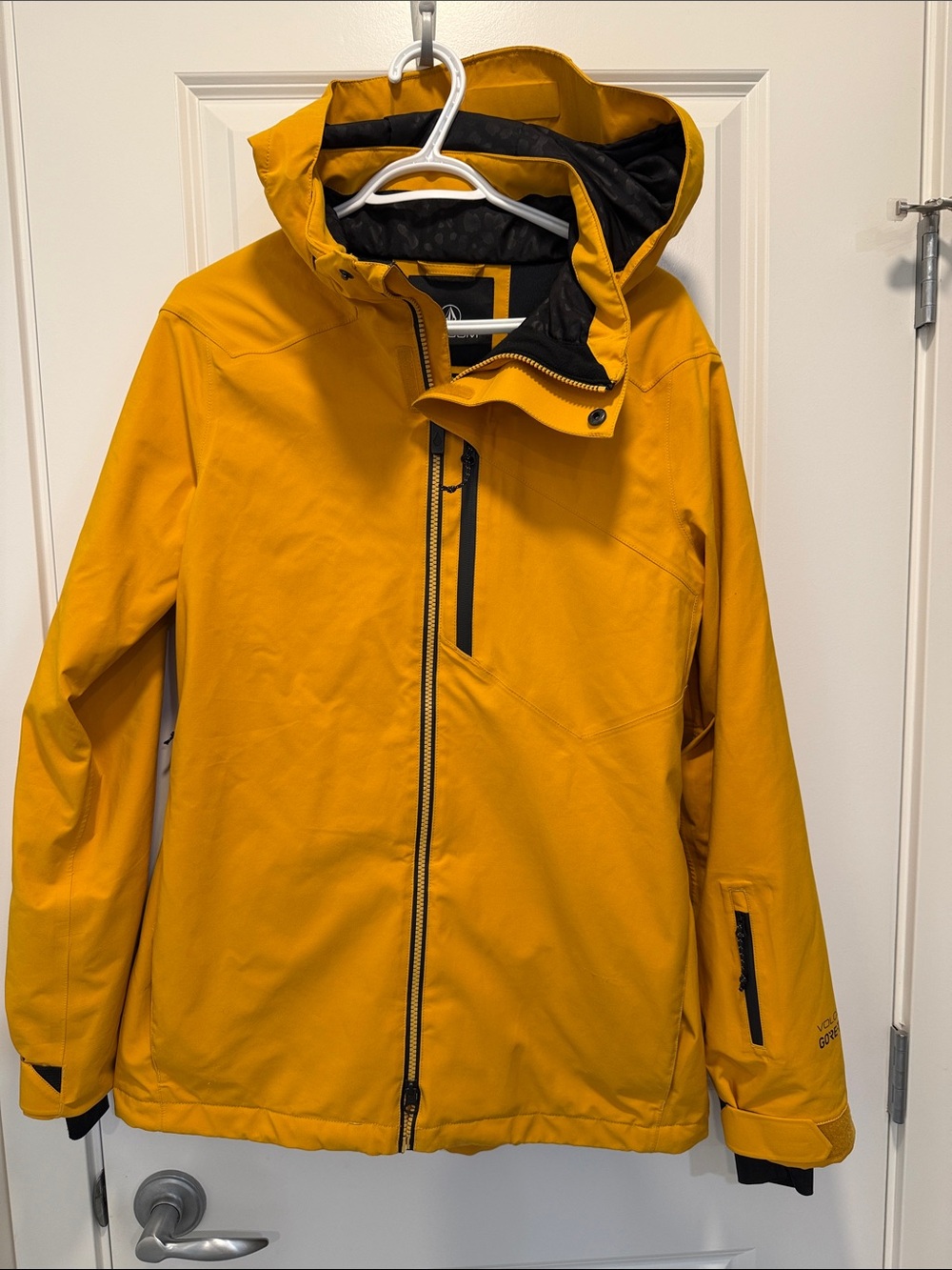 Volcom Yellow and Black GORE-TEX Jacket Label